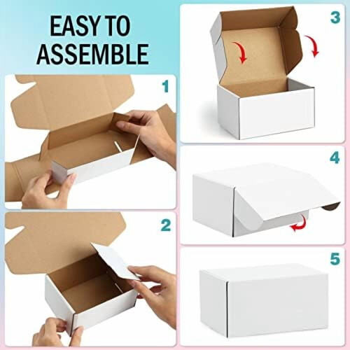 White Shipping Boxes 9x6x2 Inches Cardboard Corrugated 1