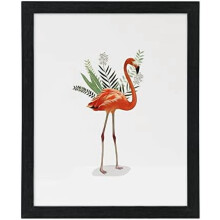 Fotolijst 13x16 inch in zwart, horizontaal en verticaal formaat voor aan de muur, composiethout met onbreekbaar plexiglas