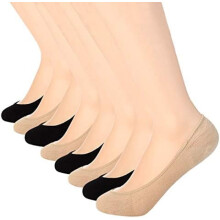 No Show Socks Dame, Ultra Low Cut Inner Sklisikre Sokker For Flate Sokker Skjulte Usynlige Båt Sommer 3 til 8 Par