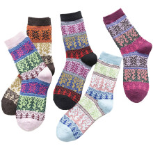 5er-Pack lustige, festliche Kniestrümpfe für Damen – Weiche, warme Weihnachts-/Wintersocken, passend für alle Schuhgrößen