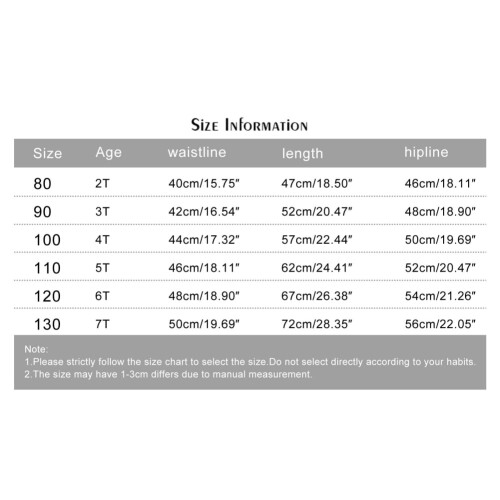 Dětské strečové legíny pro batolata a dívky 2-7 let 1