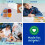 Boîte à bento étanche à 4 compartiments (1 pièce), réutilisable et compatible micro-ondes avec couvercle – Compatible avec les systèmes 7