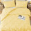 King Size Yellow Comforter Set Boho Pintuck 3-Piece 5