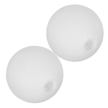 Abat-jour globe en acrylique blanc, 10 cm, lot de 2