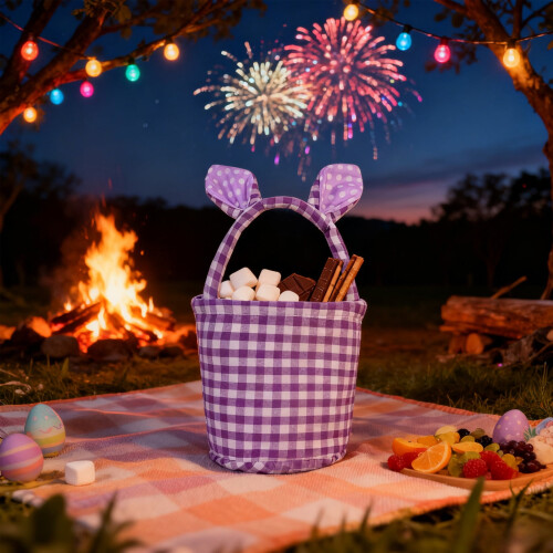 Easter Bunny Basket Decorative Rabbit Bag for Party Gift 1