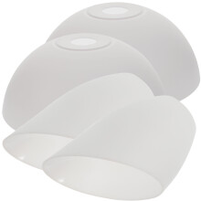 Lot de 4 grands abat-jour en plastique blanc, élégants, pour salon