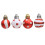 Bruchsichere rote und weiße Bonbonornamente, 3 cm, 24er-Packung 2