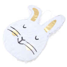 Piñata de conejo de papel para árbol de Navidad, 35x23cm, blanca
