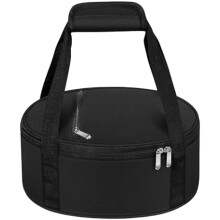 Sac isotherme rond pour cocotte, 32 cm (12,5 pouces), noir