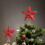 Plastic Christmas Tree Topper Star Red Gold White 5