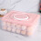 Clearance Egg Holder for 48 Eggs,2-Layer Plastic Egg Container,Deviled Egg Tray with Handle Lid,Devil Egg Holder for Refrigerator,Kitchen 5