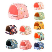 Guinea Pig Nest Cartoon Pattern Pet Hideout Warm Small Animal Hamster Squirrel Bed House Cage Accessories