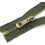 Fermeture éclair métallique ouverte vert armée n 5, 35 cm 1