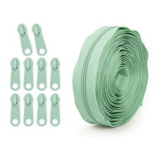 10-Yard-Nylon-Spiralreißverschluss mit 10 Schiebern, DIY-Nähreißverschluss für Taschen, Geldbörsen und Bastelarbeiten