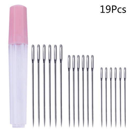 Embroidery Needle Silver Stainless -Pcs Large Eye 1