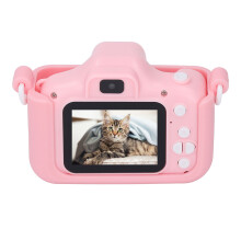 Kids Camera Toy 2in Screen HD Dual Camera, 1080P Video, Pink