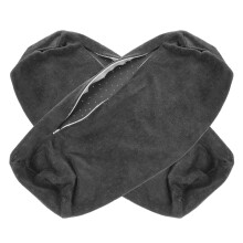 Lot de 2 housses de coussin rondes pour canapé, fermeture éclair, décoration intérieure, gris foncé