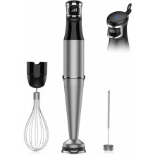 Frullatore a immersione 3 in 1 da 1100 W con frusta e montalatte, emulsionatore in acciaio inossidabile per zuppe/frullati/passate