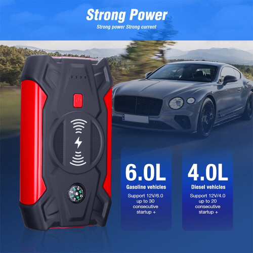 Xhy39800mAh Φορητή μπαταρία αυτοκινήτου με ενισχυτή μπαταρίας, κουτί εκκίνησης 2