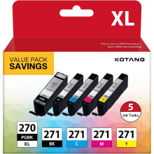 Pachet Value PGI-270XL/CLI-271XL cu 5 culori compatibil cu Canon MG5720/MG5721/MG5722/MG6820/MG6821/MG6822/TS6020 (PGBK, BK, C, M, Y)