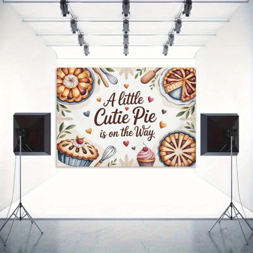 Cute Pie Babyshower Baggrund 1,5x90 cm 2