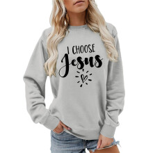 Sudadera de manga larga con cuello redondo para mujer, tallas grandes