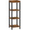 Μικρή Βιομηχανική Βιβλιοθήκη, Ξύλινο Ράφι 4 Επιπέδων για Στενούς Χώρους & Γωνίες, 1