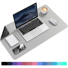 Protiskluzová podložka pod stůl 23,6"x13,7", PU kůže, vodotěsná, oboustranná, pro klávesnici a myš – kompatibilní se všemi typy stolů