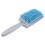 Escova secadora de cabelo com design de raquete e esponja para cabelos macios e sedosos, azul. 6