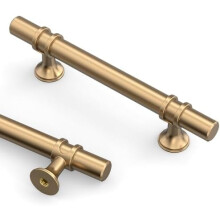 Mânere pentru dulapuri de bucătărie, culoare bronz șampanie, 3,75 inci (96 mm), pachet de 10, mânere pentru dulapuri, accesorii pentru dulapuri
