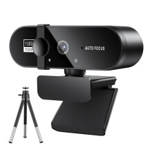 Webcam voor pc, mini webcam met microfoon, USB-webcam, autofocus, 4K, 2K, 1080P, Full HD streamingcamera voor computer en laptop, hoge