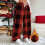 Damen-Freizeithose mit Karomuster, Flanellfutter und weichem Gummibund 5