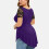 Γυναικεία Μπλούζα με Κοντά Μανίκια Lulshou Plus Size, Μονόχρωμη, Φλοράλ, Δαντέλα, 5