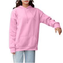 Dámská mikina s dlouhým rukávem, jednobarevná, ležérní, velikosti S-4XL