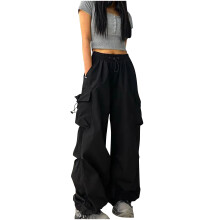 ZKCCNUK Damen-Cargohose mit Taschen, schnelltrocknende Wanderhose, leichte, wasserdichte Baggy-Jogginghose, Größen S-3XL