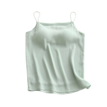 Lichtgewicht chiffon camisole met V-hals en ingebouwde bh, mouwloos nachthemd voor dames, maten S-XL
