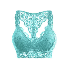 Blonde Halter Bralette til kvinder – Upolstret, bøjlefri, V-hals Crop Top Lingeri, Plus Size-venlig