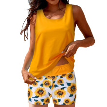 3-delige tankini zwemkleding voor dames: tanktop met shortje en bh.