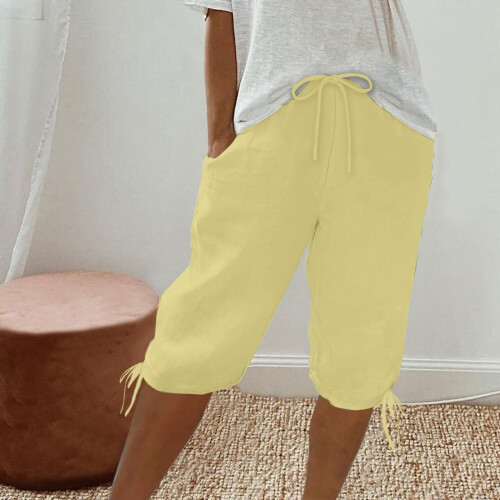 Σορτς για γυναίκες Μονόχρωμα σορτς Casual σορτς Capris S-3XL 1