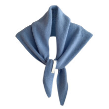 AWZXDE Dames winter wollen driehoekige sjaal, gestreepte omslagdoek, gebreide functionele effen kleur, veelzijdige kleine sjaal/nekdoek, hemelsblauw,
