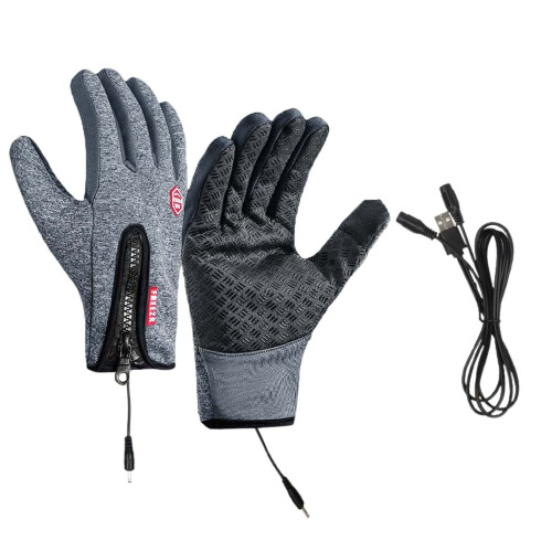 AWZXDE Unisex Θερμαινόμενα Γάντια USB Αντιανεμικά Αδιάβροχα Θερμικά Γάντια με