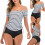 Μαγιό Tankini για γυναίκες, μεγάλα μεγέθη, μαγιό Takini με ψηλή μέση και βολάν, γυναικείο 2