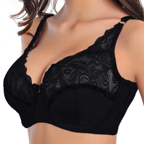 Γυναικείο σουτιέν bralette με δαντέλα και κέντημα λουλουδιών, χωρίς φόδρα 3/4cup, χωρίς 2
