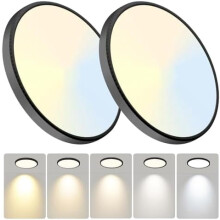 7,5" flache LED-Deckenleuchte, 5 Farbtemperaturen (3000K-6000K), Einbauleuchte, kompatibel mit Standarddecken