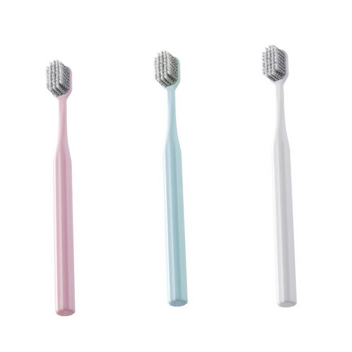 Soft Bristle Toothbrush 3 Pack for Adults with Extra Soft Bristles Small Head and Ergonomic Handle