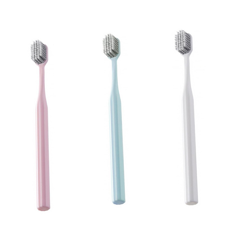 Soft Bristle Toothbrush 3 Pack for Adults with Extra Soft Bristles Small Head and Ergonomic Handle