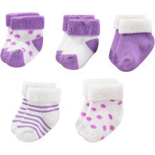 Unisex Baby Terry Socks 5-Pack for Baby boy and girl 0-12 Months Warm Cotton Socks