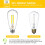 Λαμπτήρες LED Edison Ισοδύναμο 60W, Ρυθμιζόμενης φωτεινότητας, Θερμό λευκό 2700K, Βάση E26, 6