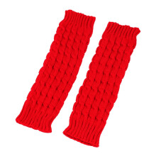 Chaussettes thermiques en laine tricotée, guêtres pour femmes, chaussettes polaires, guêtres automne-hiver, guêtres rouges