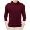 Herrenmode Stehkragenpullover Herbst Winter Freizeit Einfarbig Thermopullover Warm Strickpullover Top Herrenpullover (Weinrot, M) 1